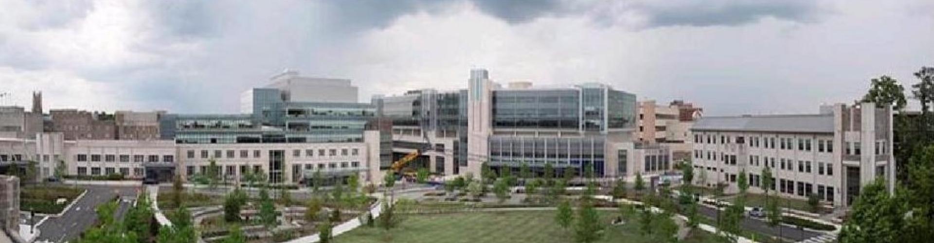 Exterior photograph of Duke Medical Center.